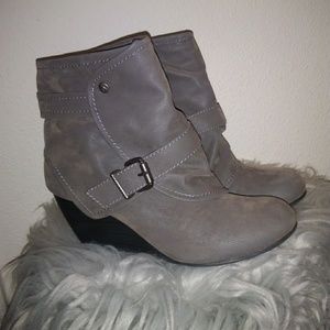 Blowfish Wedge Booties Size 7.5